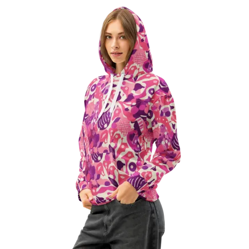 Pop Orchid on a Cotton Hoodie