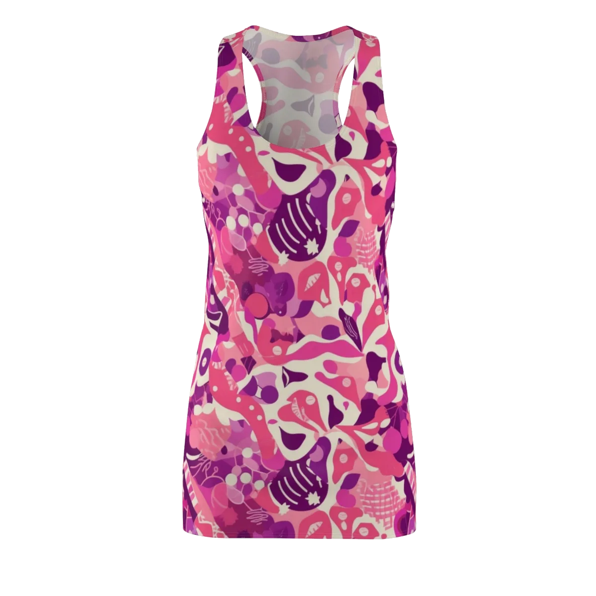Pop Orchid on Racerback Dress — Front