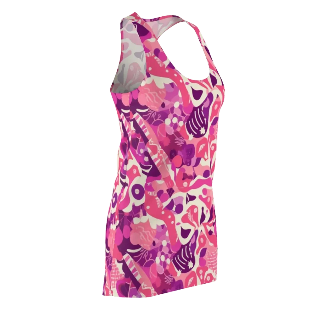 Pop Orchid on Racerback Dress — Front Side