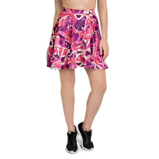 Pop Orchid on a Skater Skirt