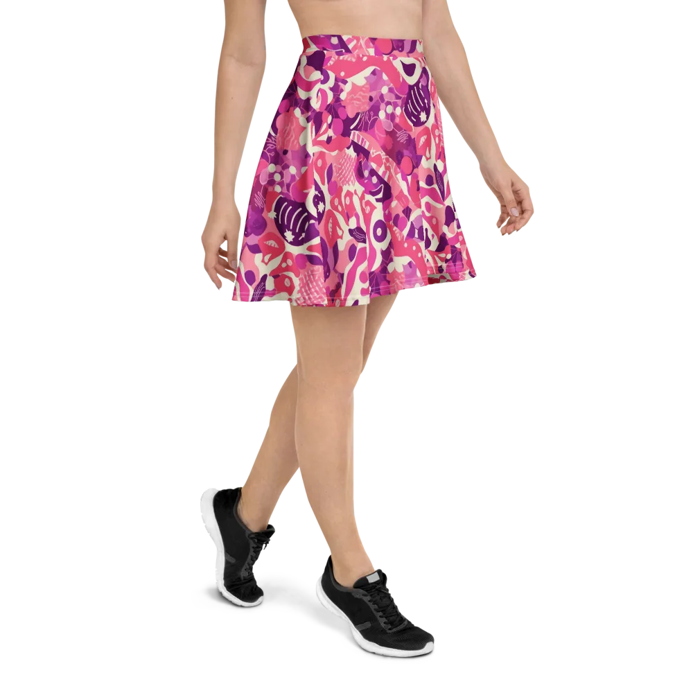 Pop Orchid on Skater Skirt — Right