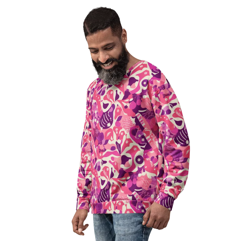 Pop Orchid on Sweatshirt — Left Front