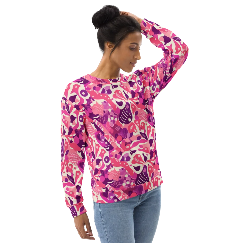 Pop Orchid on Sweatshirt — Right Front