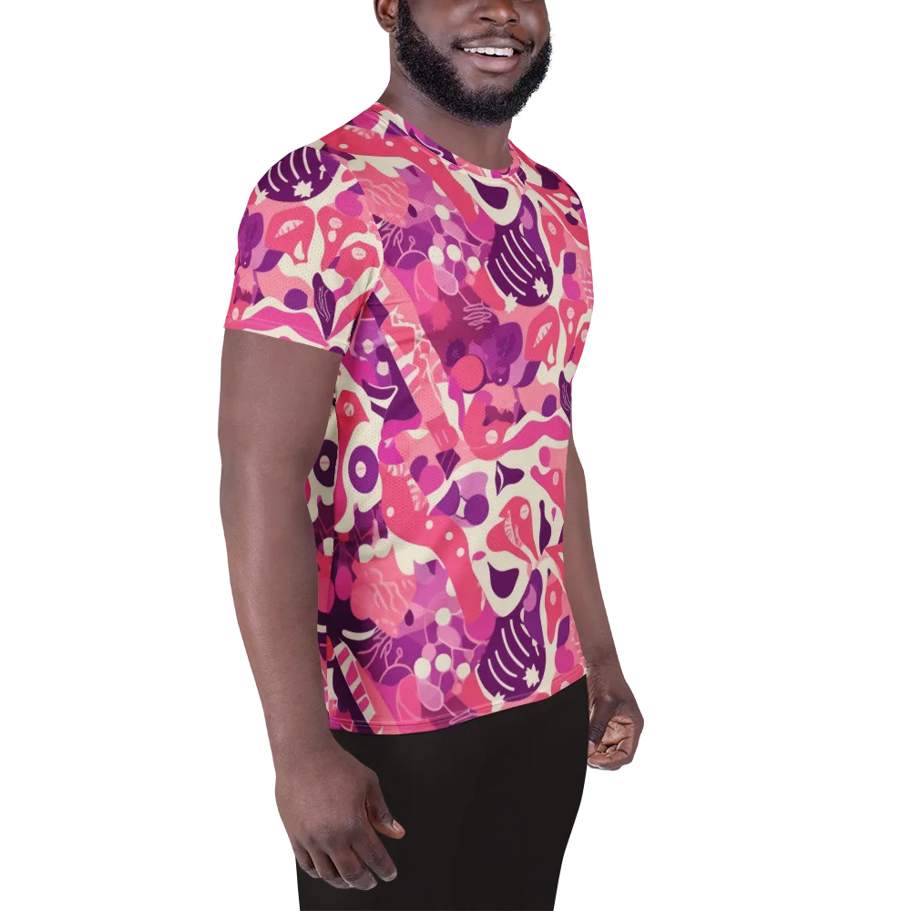 Pop Orchid on Men's Athletic T-Shirt — Right