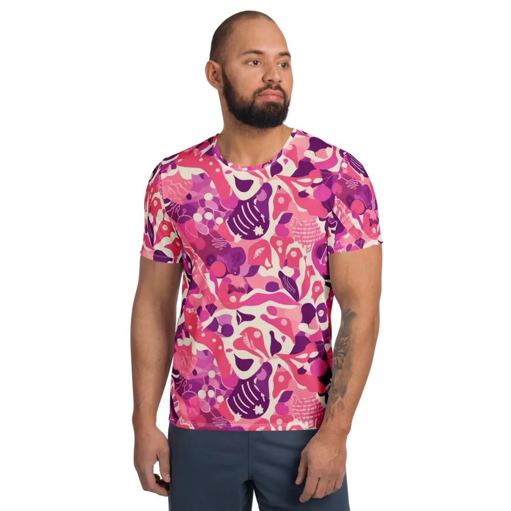Pop Orchid on Men's Athletic T-Shirt — Front