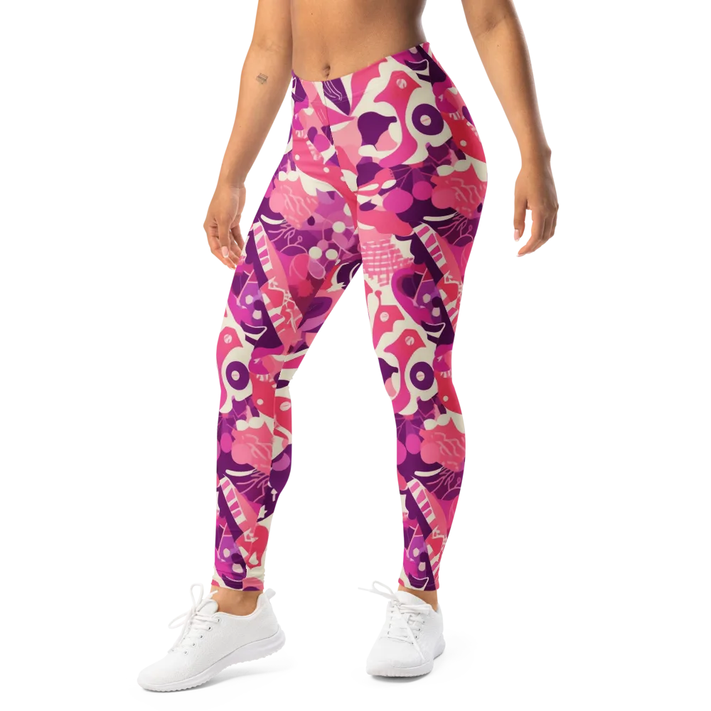 Pop Orchid on Leggings — Left Front