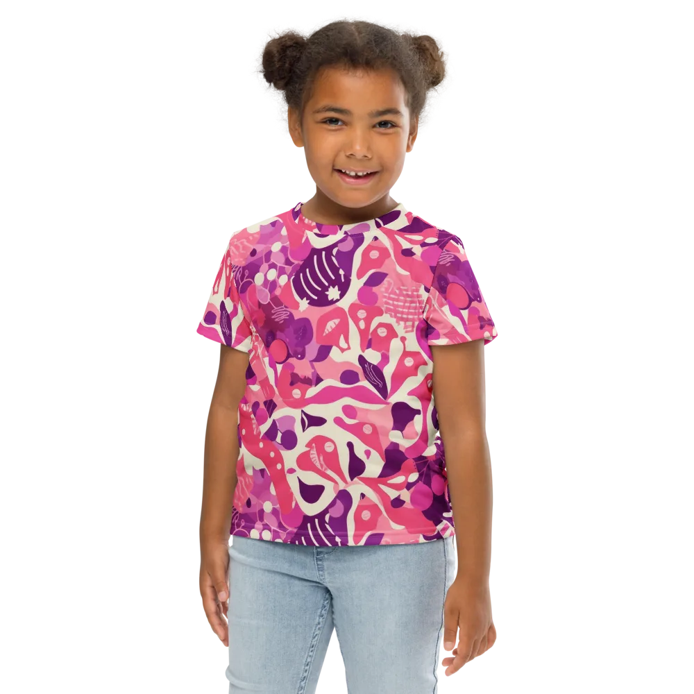 Pop Orchid on Kids Crew Neck T-Shirt — Front