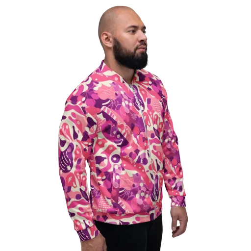 Pop Orchid on a Bomber Jacket