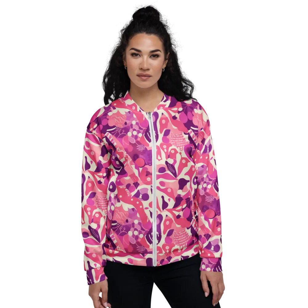 Pop Orchid on Bomber Jacket — Front