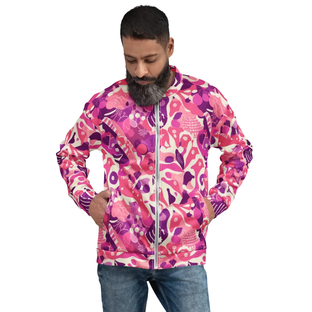 Pop Orchid on Bomber Jacket — Front