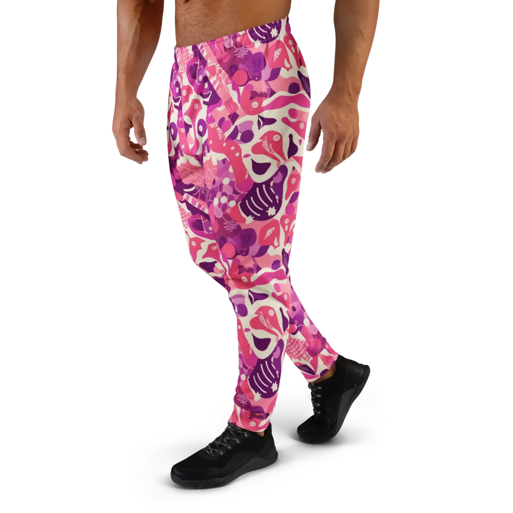 Pop Orchid on Men's Joggers — Left