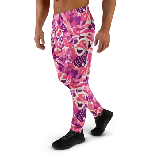 Pop Orchid on a Men's Joggers