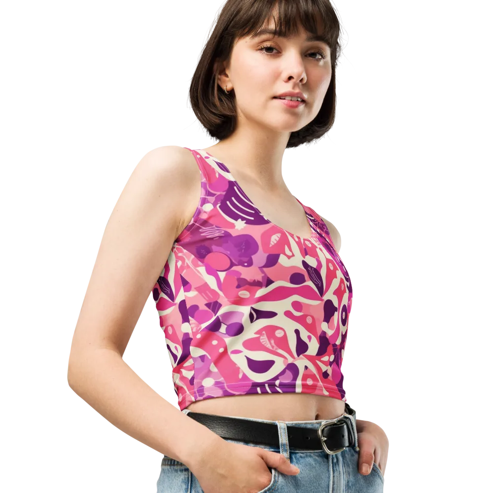 Pop Orchid on Crop Top — Right Front