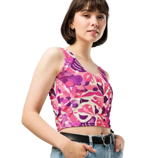 Pop Orchid on a Crop Top