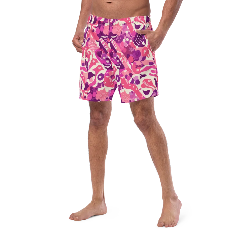 Pop Orchid on Swim Trunks — Left Front