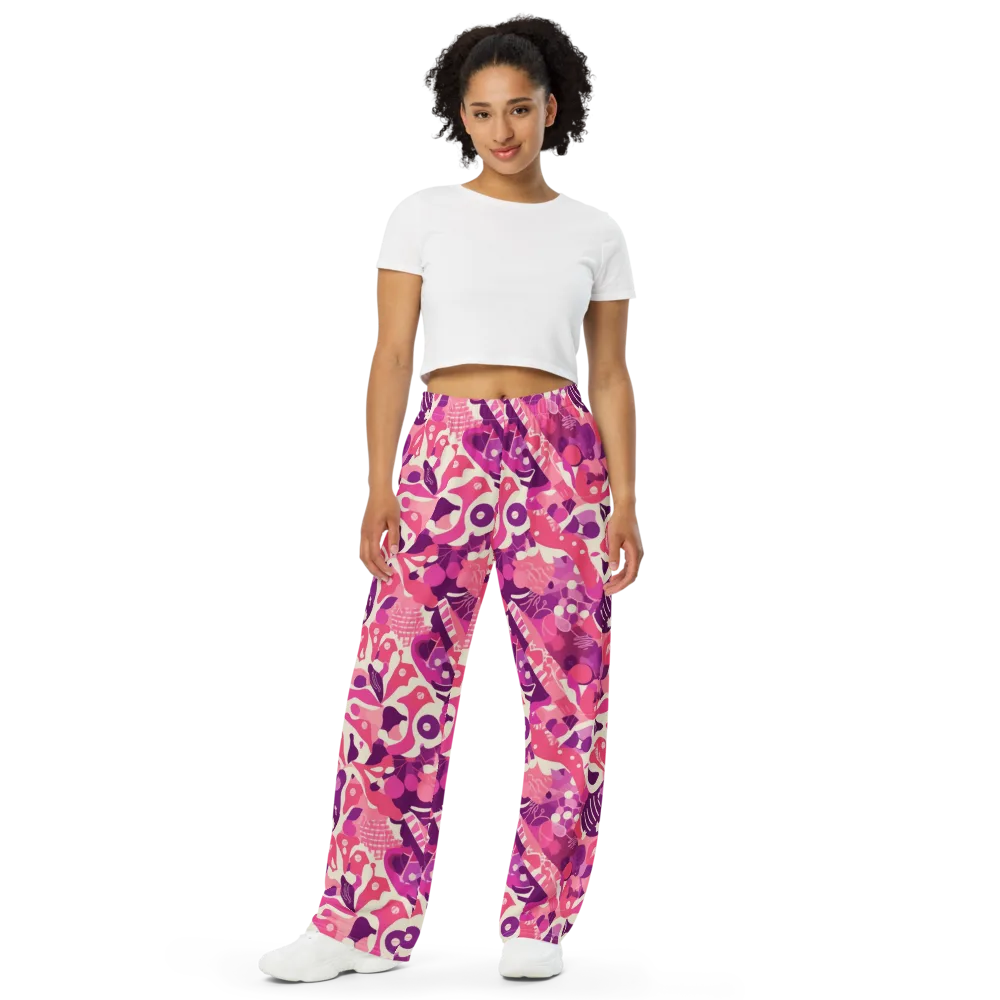Pop Orchid on Wide-Leg Pants — Front