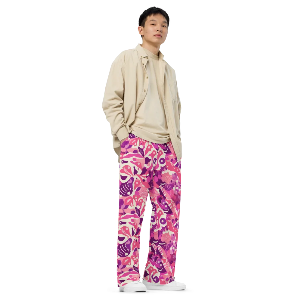 Pop Orchid on Wide-Leg Pants — Right Front