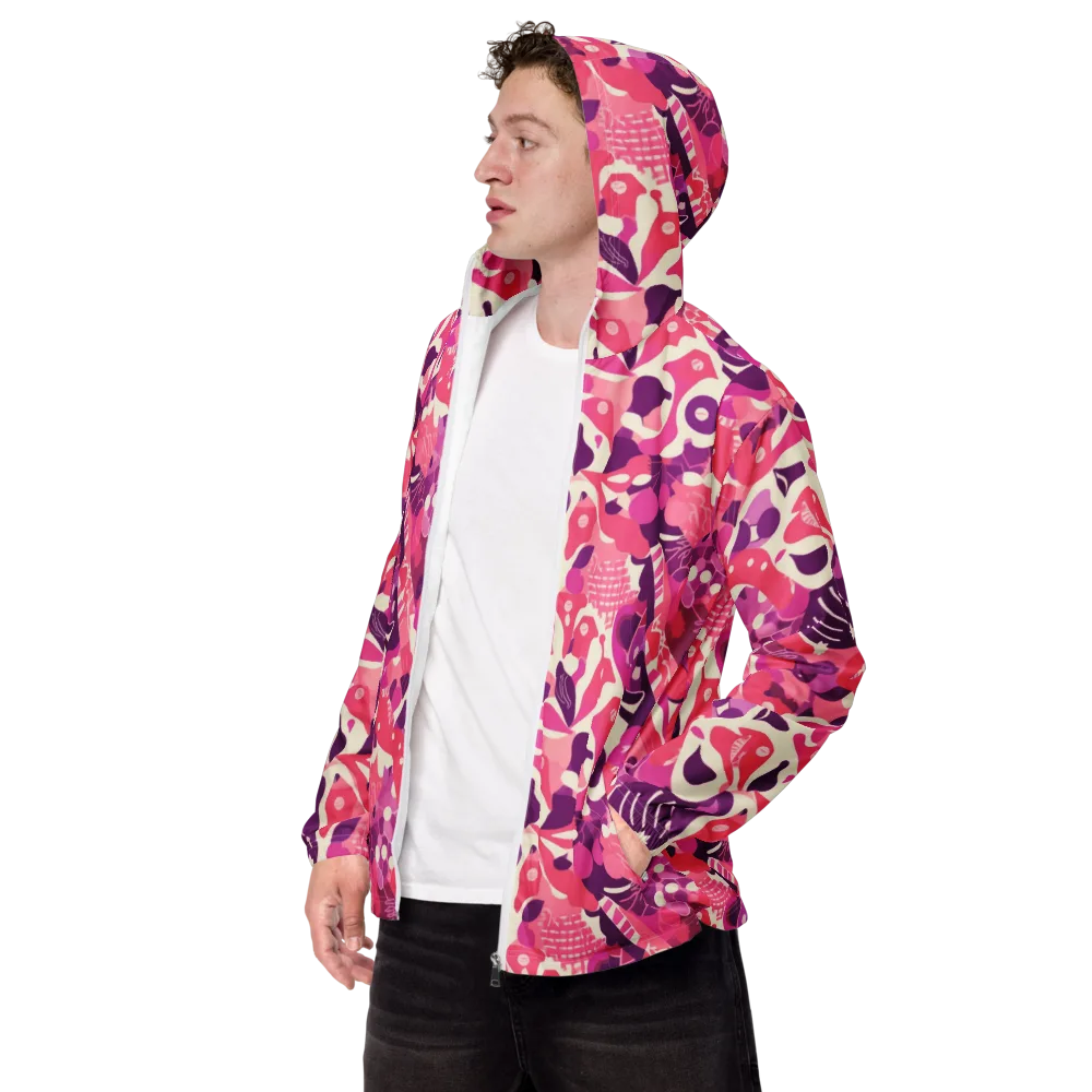 Pop Orchid on Men's Windbreaker — Left Front