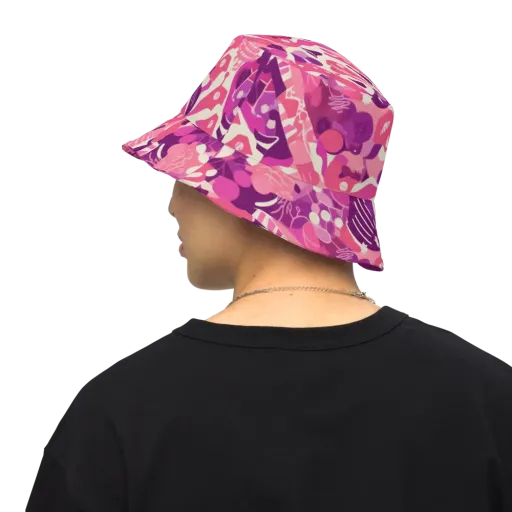 Pop Orchid on a Reversible Bucket Hat