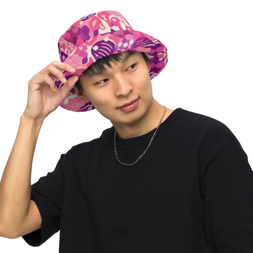 Pop Orchid on Reversible Bucket Hat — Front Inside