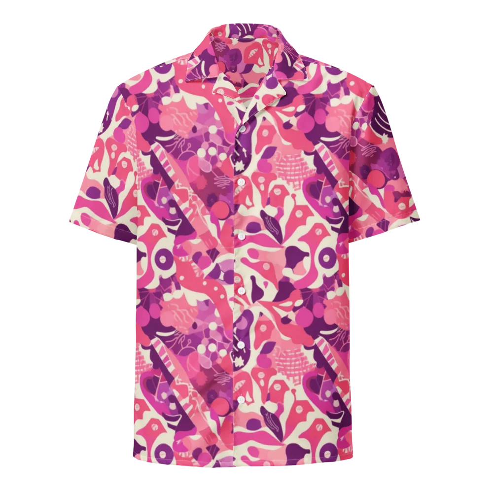 Pop Orchid on Button Shirt — Front