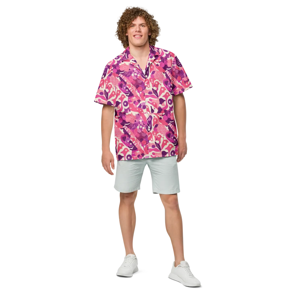 Pop Orchid on Button Shirt — Front