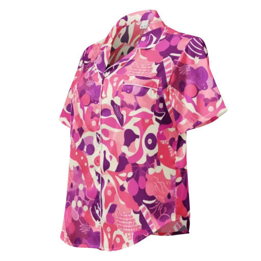 Pop Orchid on a Women's Short Sleeve Pajama Top