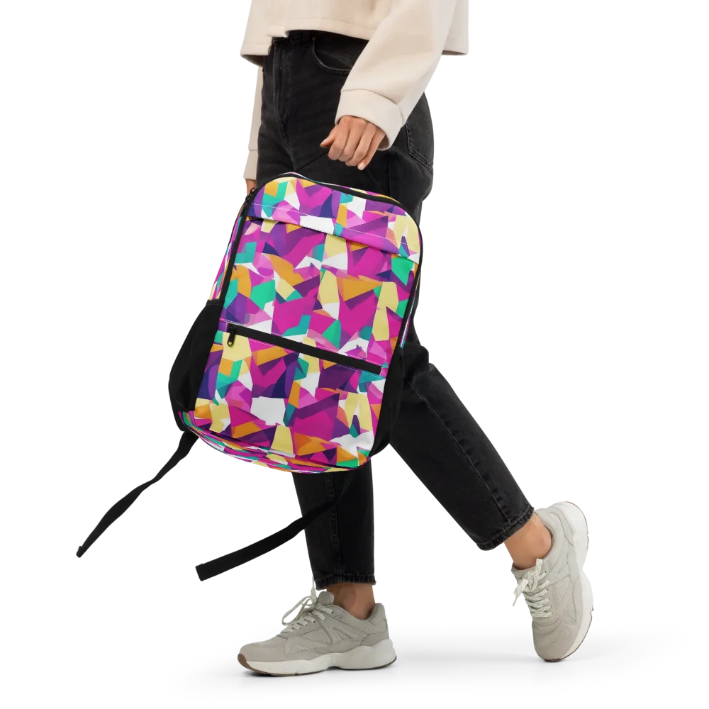 Magenta Geometry on Utility Backpack — Front