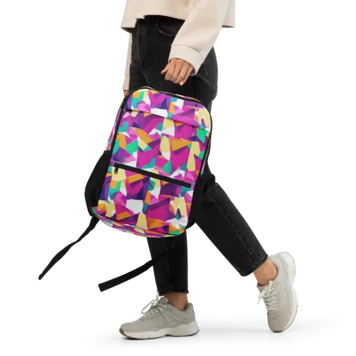 Magenta Geometry on a Utility Backpack