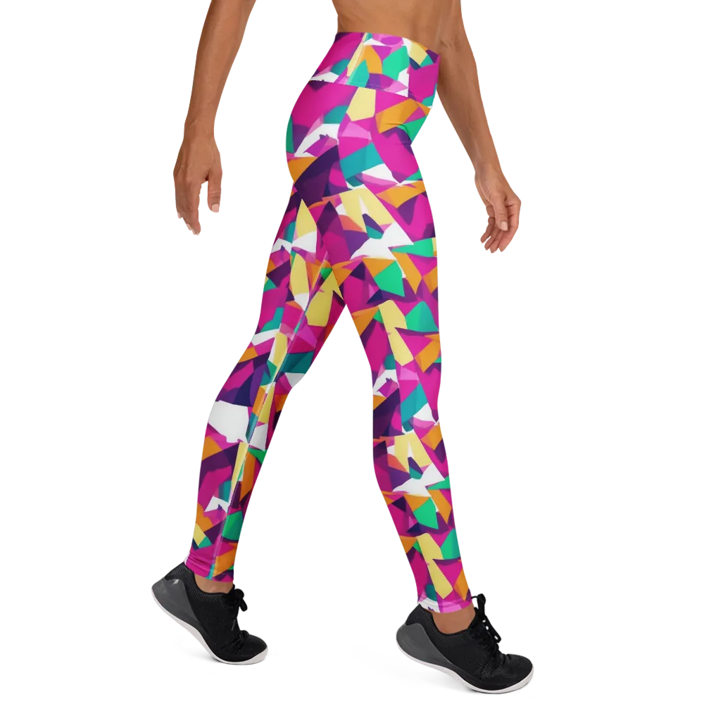 Magenta Geometry on Yoga Leggings — Right