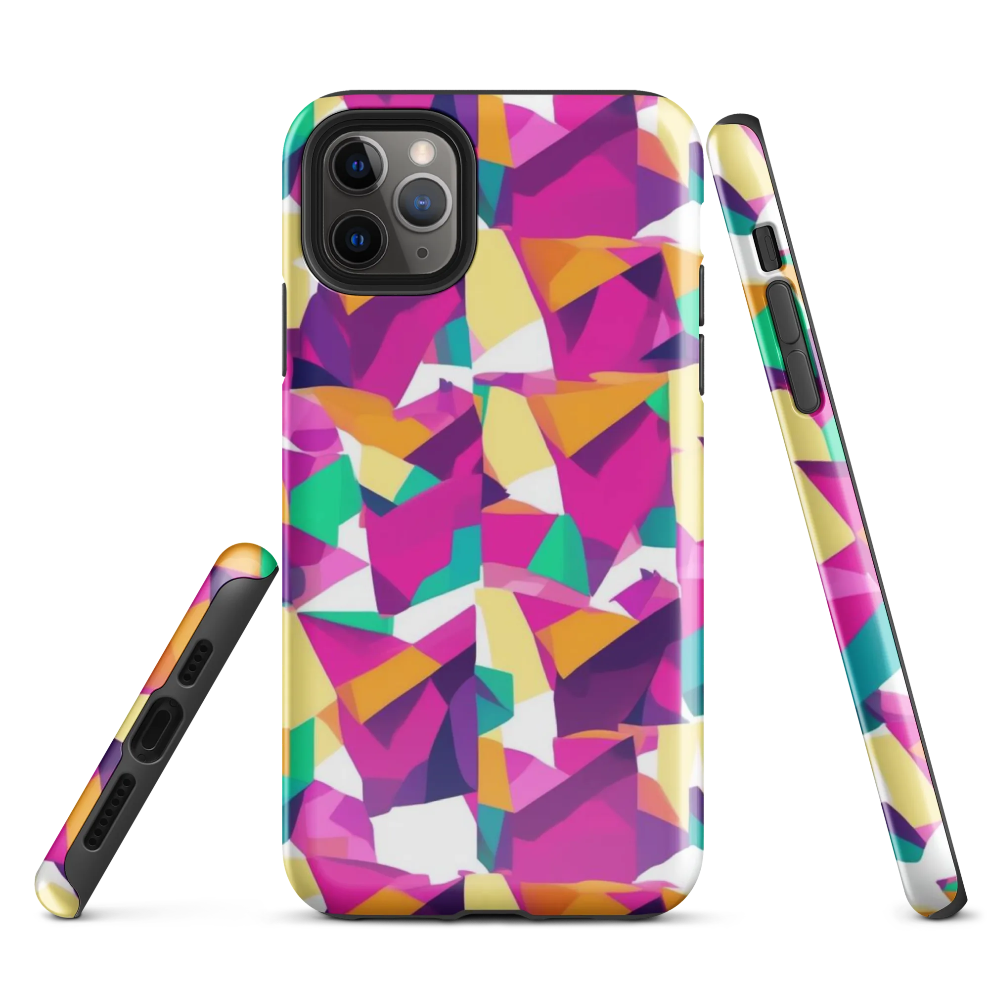 Magenta Geometry on Tough Case for iPhone® — Front