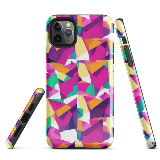 Magenta Geometry on a Tough Case for iPhone®