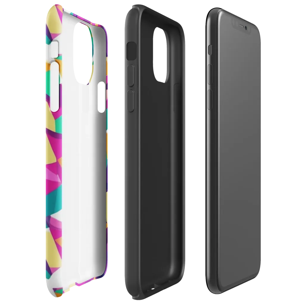 Magenta Geometry on Tough Case for iPhone® — Right