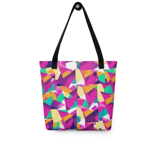 Magenta Geometry on a Tote Bag