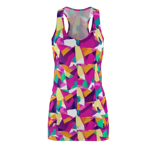Magenta Geometry on a Racerback Dress