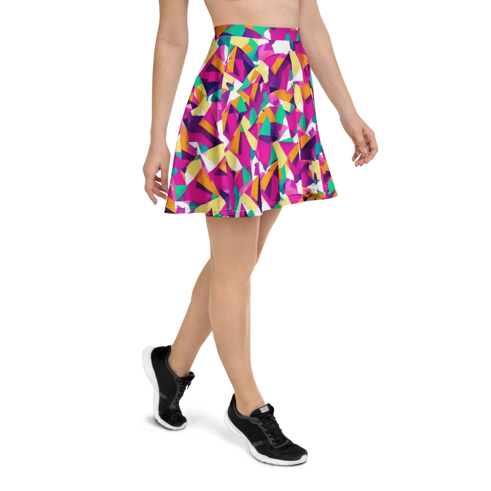Magenta Geometry on Skater Skirt — Right