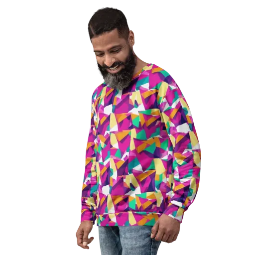 Magenta Geometry on a Sweatshirt