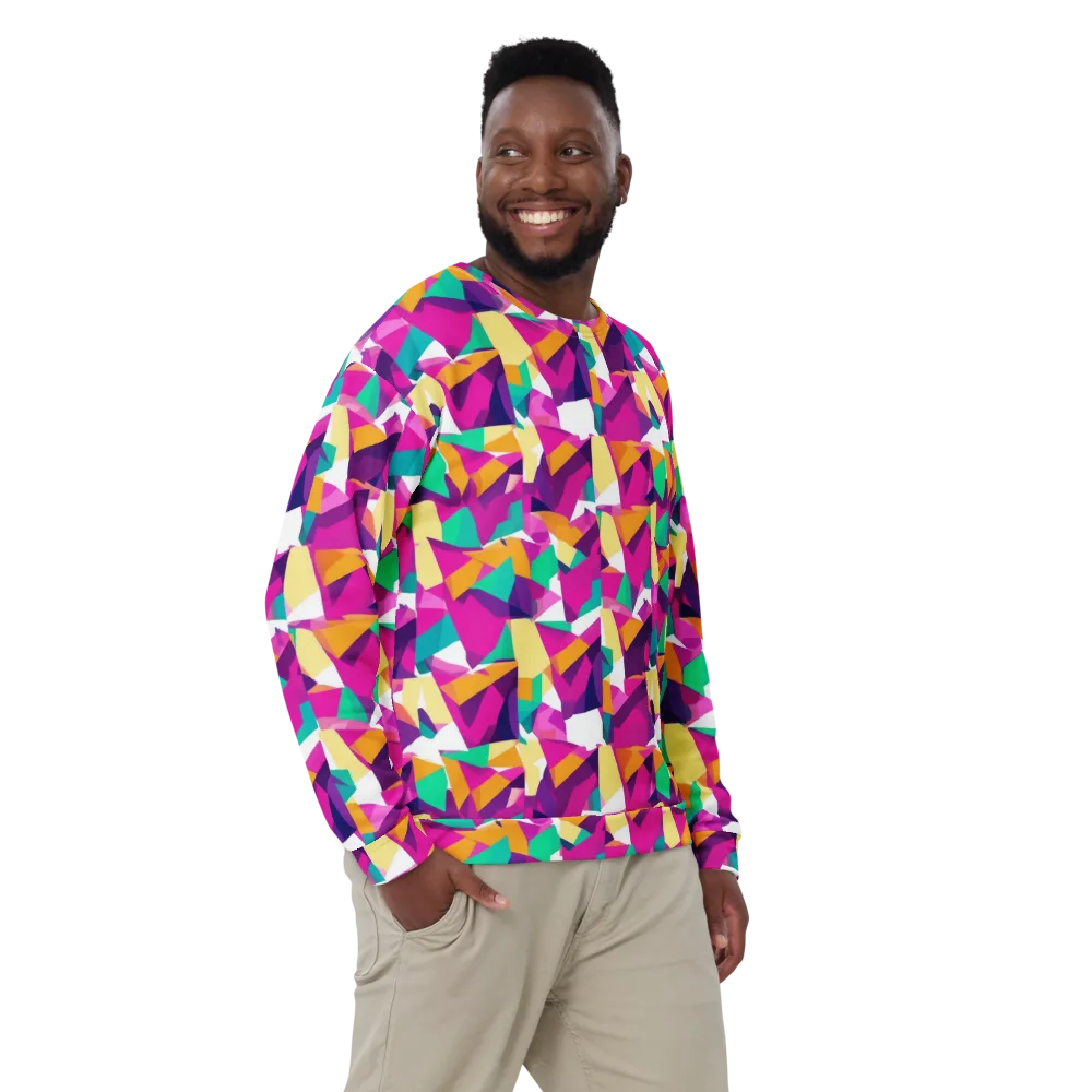 Magenta Geometry on Sweatshirt — Front