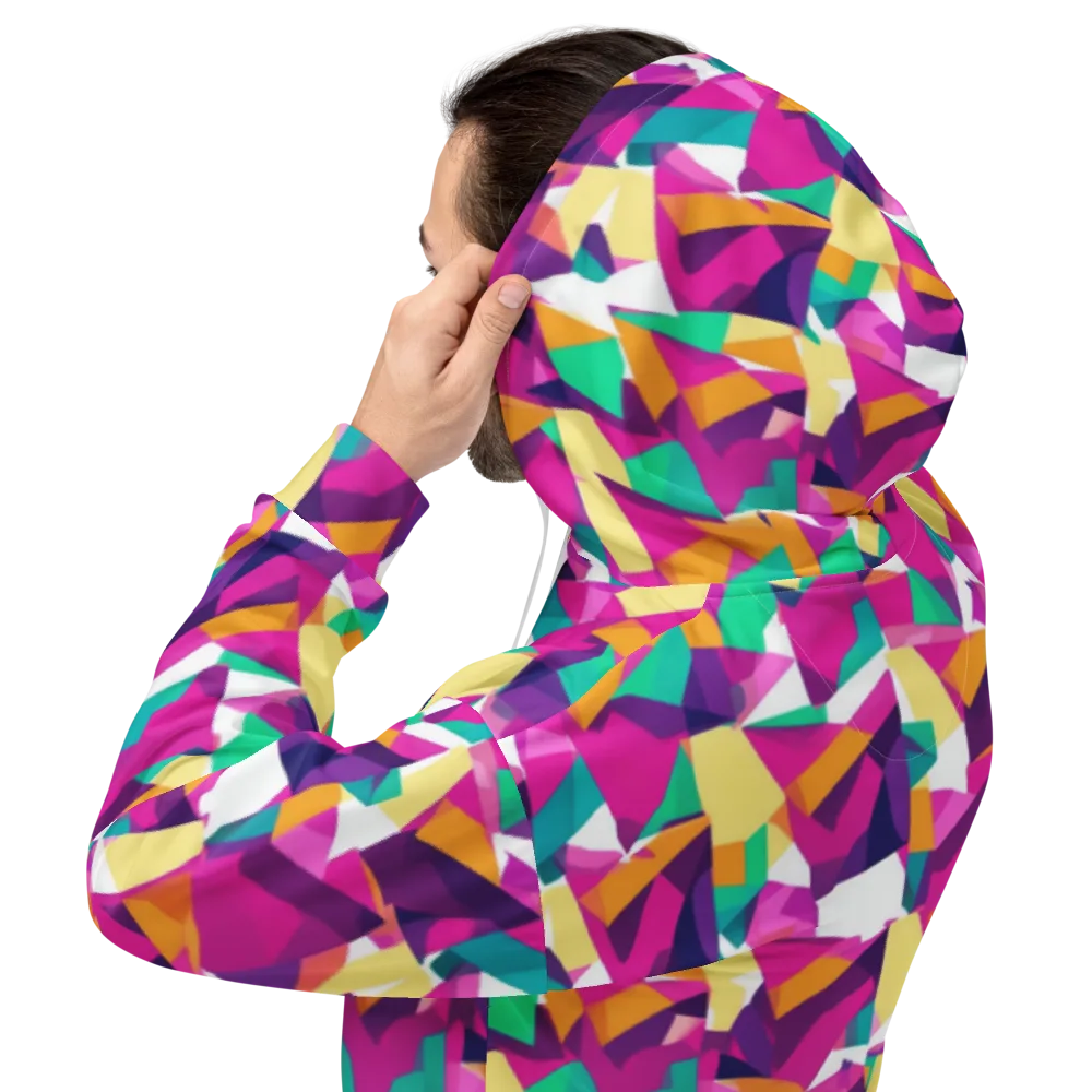 Magenta Geometry on Hoodie — Back