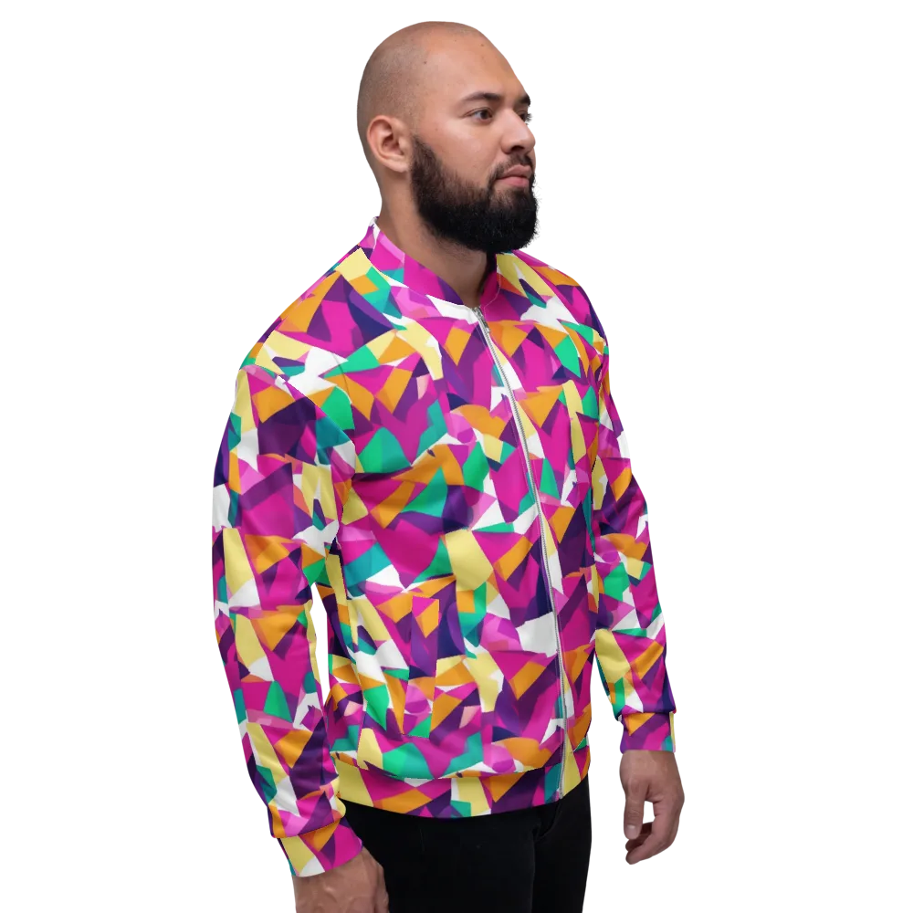Magenta Geometry on Bomber Jacket — Right