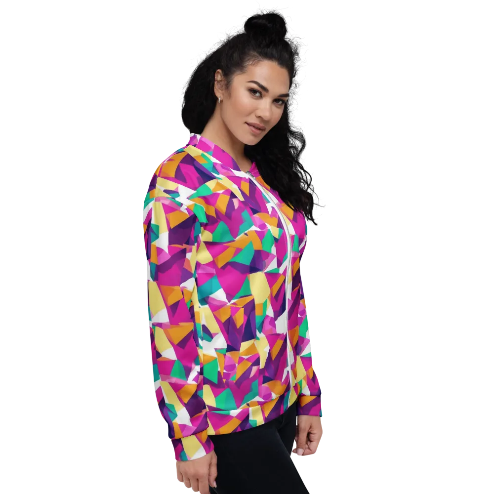 Magenta Geometry on Bomber Jacket — Right
