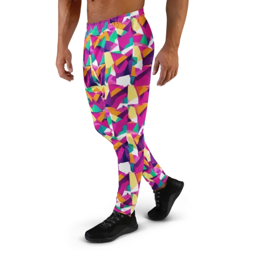 Magenta Geometry on a Men's Joggers