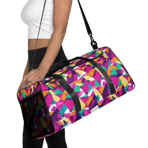 Magenta Geometry on a Duffle Bag