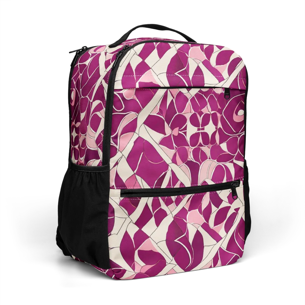 Magenta Mosaic on Utility Backpack — Right Front