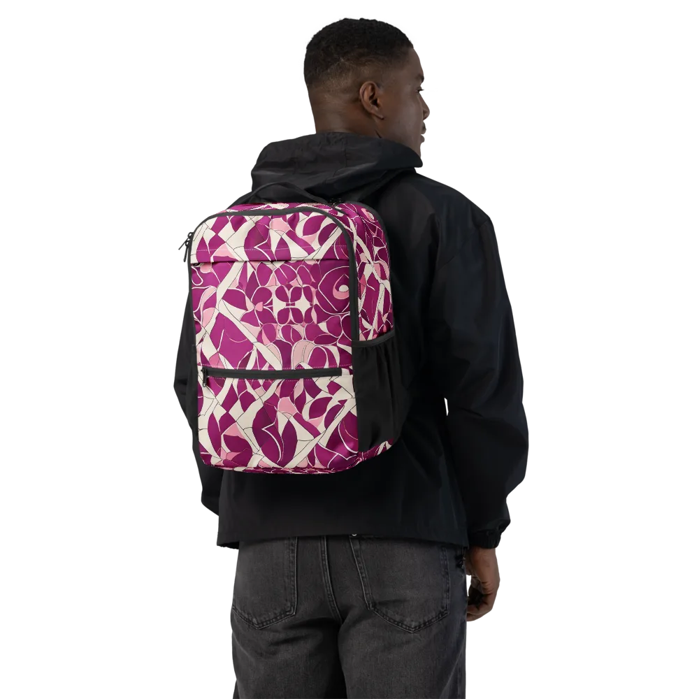 Magenta Mosaic on Utility Backpack — Back