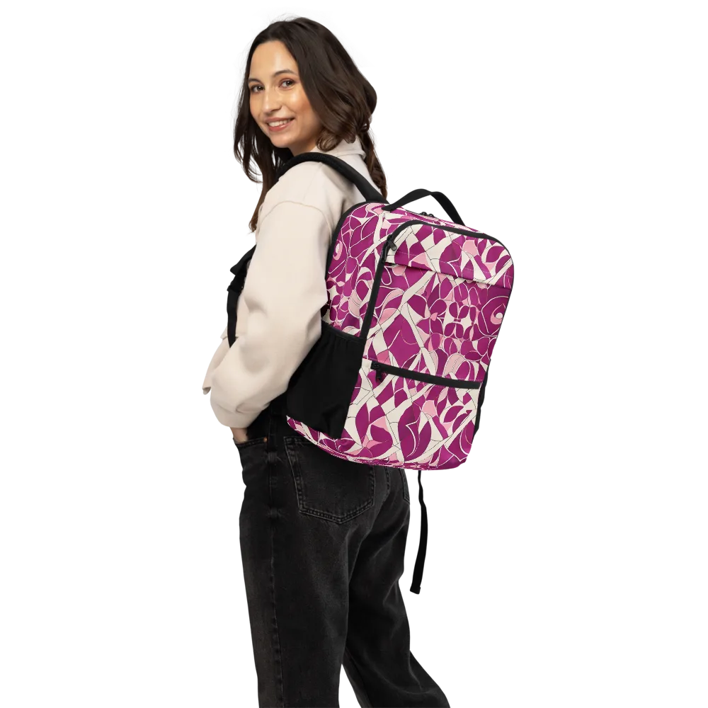 Magenta Mosaic on Utility Backpack — Back