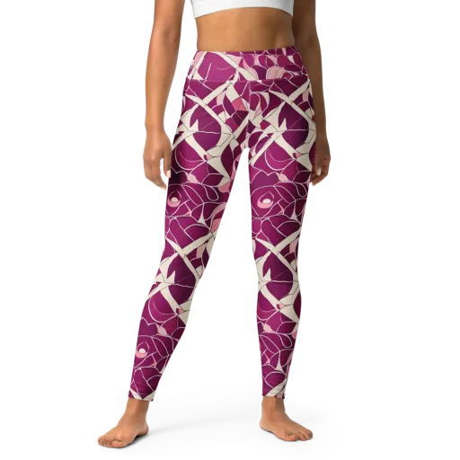 Magenta Mosaic on a Yoga Leggings