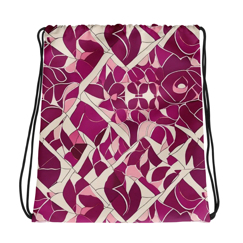 Magenta Mosaic on Drawstring Bag — Photo