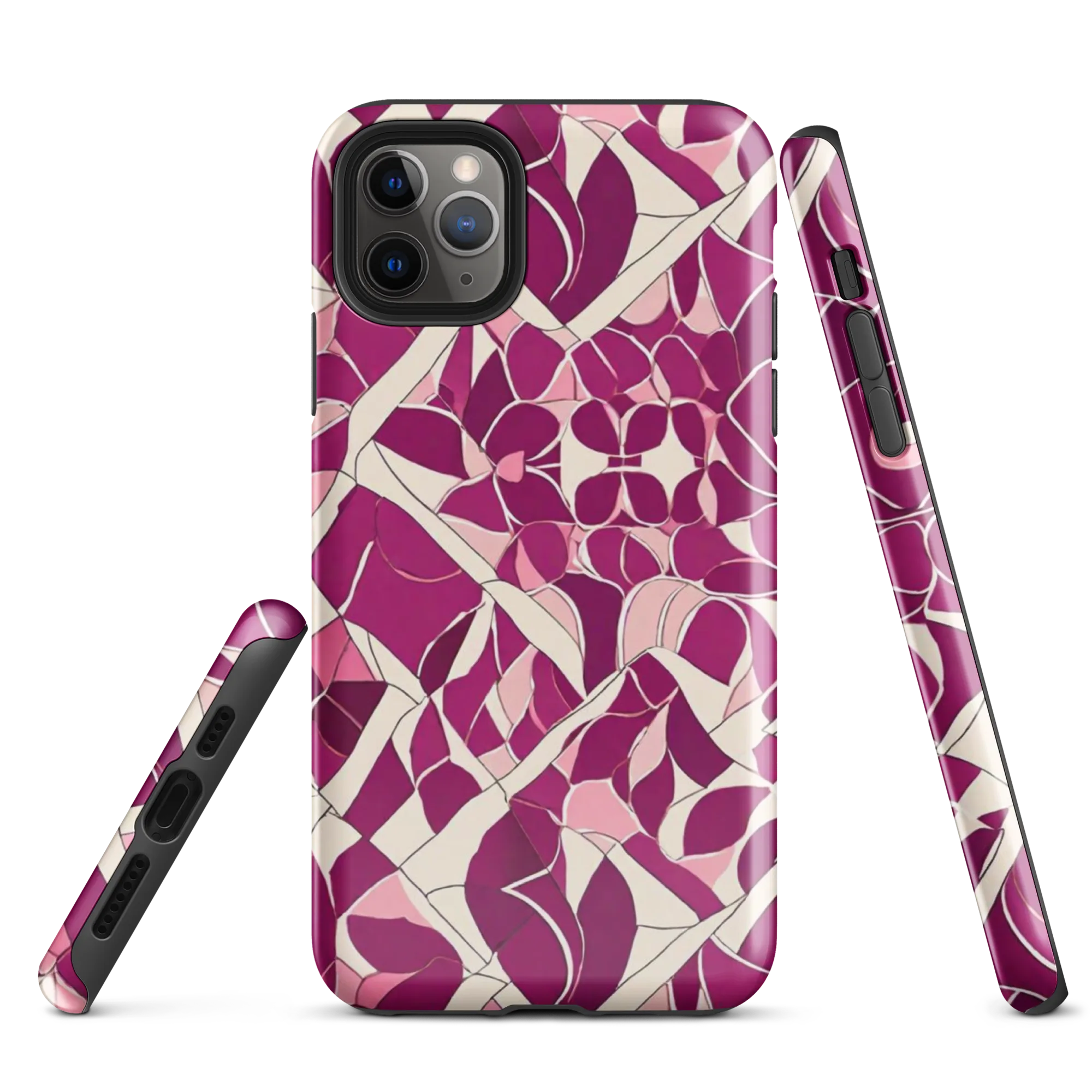 Magenta Mosaic on Tough Case for iPhone® — Front