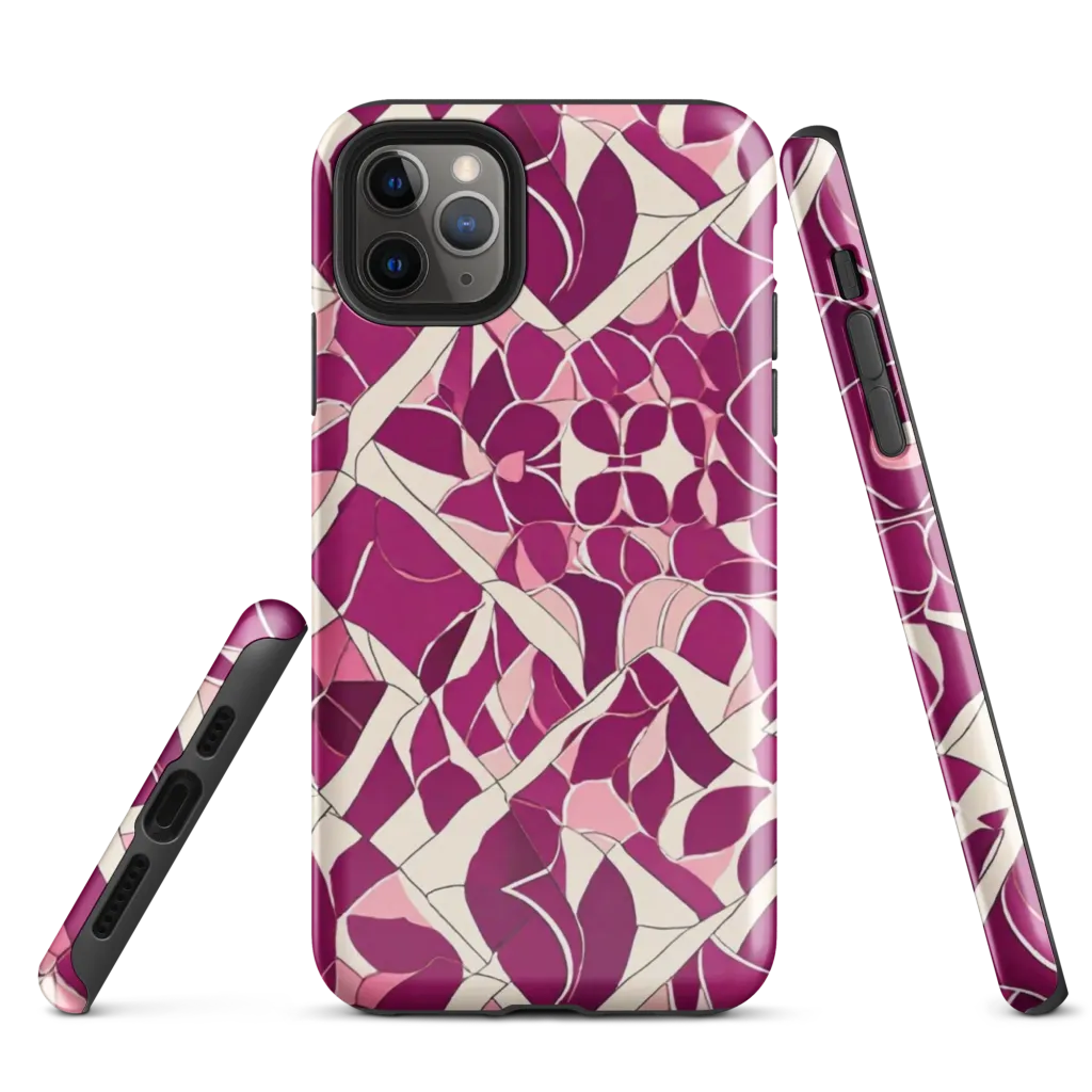 Magenta Mosaic on Tough Case for iPhone® — Front